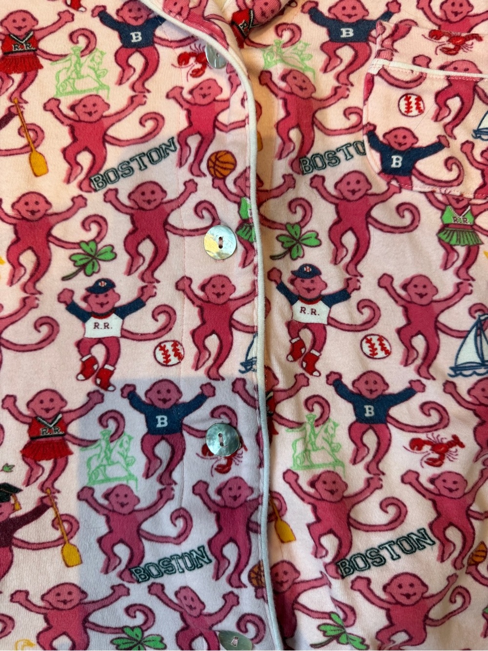 Roller Rabbit Pajama Set - Boston Red Sox - Picture 5 of 7